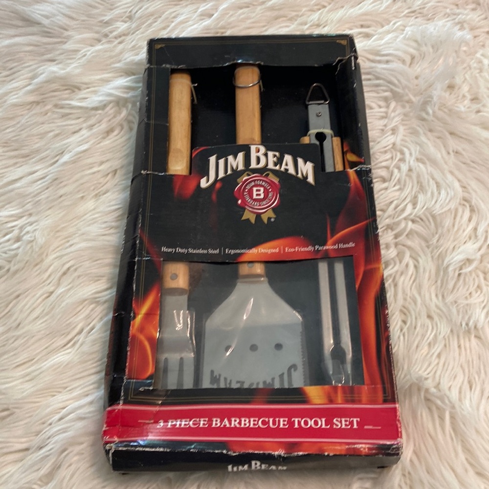 Jim Beam 3 piece barbecue tool set brand new